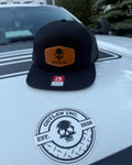 Black Leather Patch Snapback